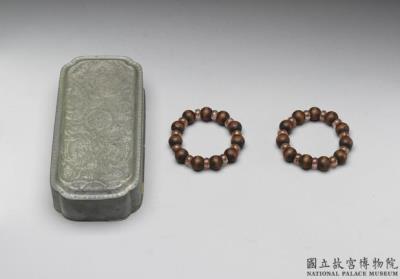 图片[2]-Agarwood bead bracelet with tourmaline, Qing dynasty (1644-1911)-China Archive